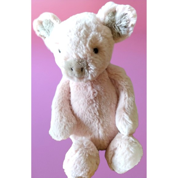 JELLYCAT Bashful Pastel Pink Pig 9" Seated Plush Soft Toy Stuffed Animal London - Picture 5 of 5